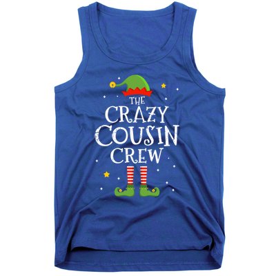 Crazy Christmas Cousin Crew With Elf For Xmas Family Pajama Gift Tank Top