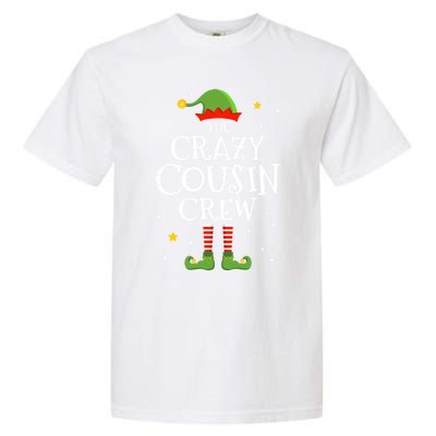 Crazy Christmas Cousin Crew With Elf For Xmas Family Pajama Gift Garment-Dyed Heavyweight T-Shirt