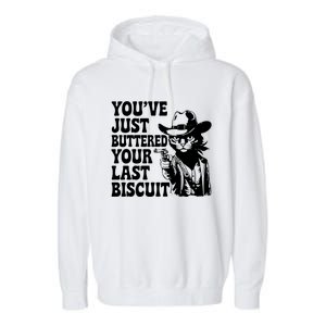 Cowboy Cat Cowgirl Farm Funny Quote Garment-Dyed Fleece Hoodie