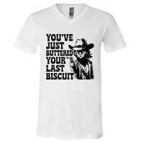 Cowboy Cat Cowgirl Farm Funny Quote V-Neck T-Shirt