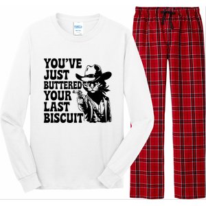 Cowboy Cat Cowgirl Farm Funny Quote Long Sleeve Pajama Set