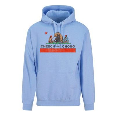 Cheech & Chong Chilling In California Republic Flag Unisex Surf Hoodie