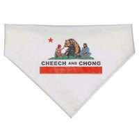 Cheech & Chong Chilling In California Republic Flag USA-Made Doggie Bandana