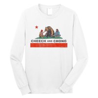 Cheech & Chong Chilling In California Republic Flag Long Sleeve Shirt