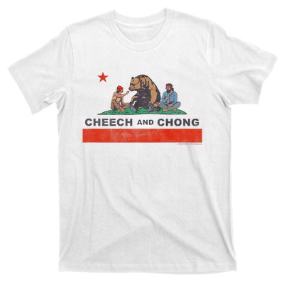 Cheech & Chong Chilling In California Republic Flag T-Shirt