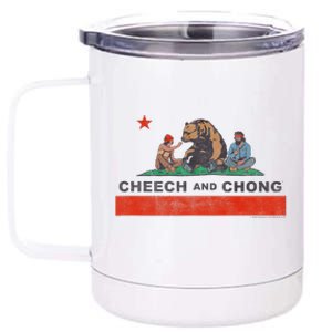 Cheech & Chong Chilling In California Republic Flag 12 oz Stainless Steel Tumbler Cup