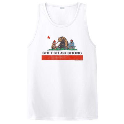 Cheech & Chong Chilling In California Republic Flag PosiCharge Competitor Tank