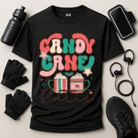 Candy Cane Cutie Festive Graphic Cooling Performance Crew T-Shirt