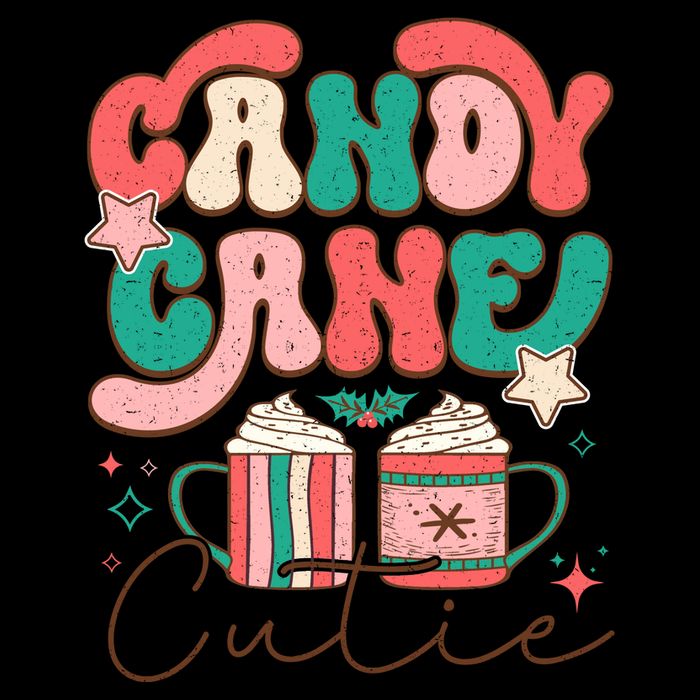 Candy Cane Cutie Festive Graphic Cooling Performance Crew T-Shirt