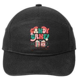 Candy Cane Cutie Festive Graphic 7-Panel Snapback Hat