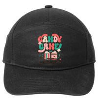 Candy Cane Cutie Festive Graphic 7-Panel Snapback Hat