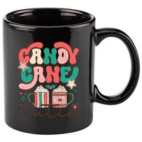 Candy Cane Cutie Festive Graphic 11oz C Handle Ceramic Mug