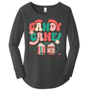 Candy Cane Cutie Festive Graphic Women's Perfect Tri Tunic Long Sleeve Shirt