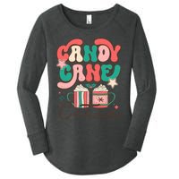 Candy Cane Cutie Festive Graphic Women's Perfect Tri Tunic Long Sleeve Shirt