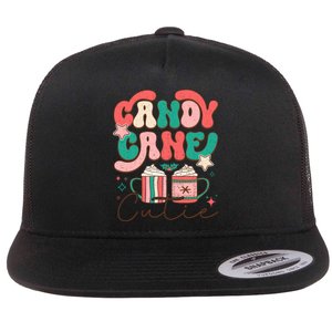 Candy Cane Cutie Festive Graphic Flat Bill Trucker Hat