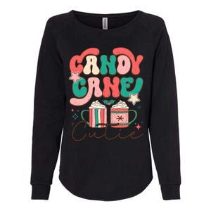 Candy Cane Cutie Festive Graphic Womens California Wash Sweatshirt