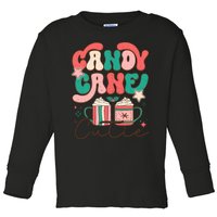 Candy Cane Cutie Festive Graphic Toddler Long Sleeve Shirt