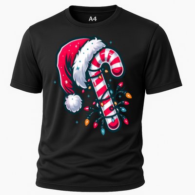 Candy Cane Christmas Lights Holiday Performance Shirt
