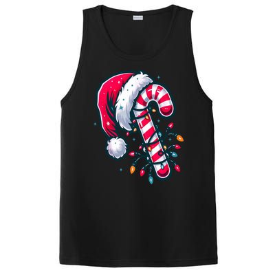 Candy Cane Christmas Lights Holiday PosiCharge Competitor Tank