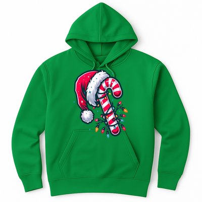 Candy Cane Christmas Lights Holiday Hoodie