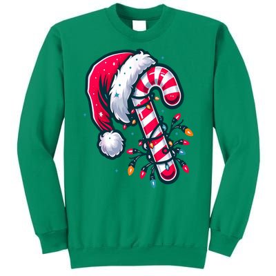 Candy Cane Christmas Lights Holiday Sweatshirt