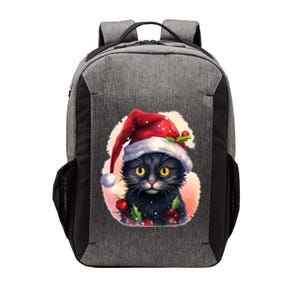 Cute Cat Christmas Black Cat Tree Lights Xmas Gift Vector Backpack