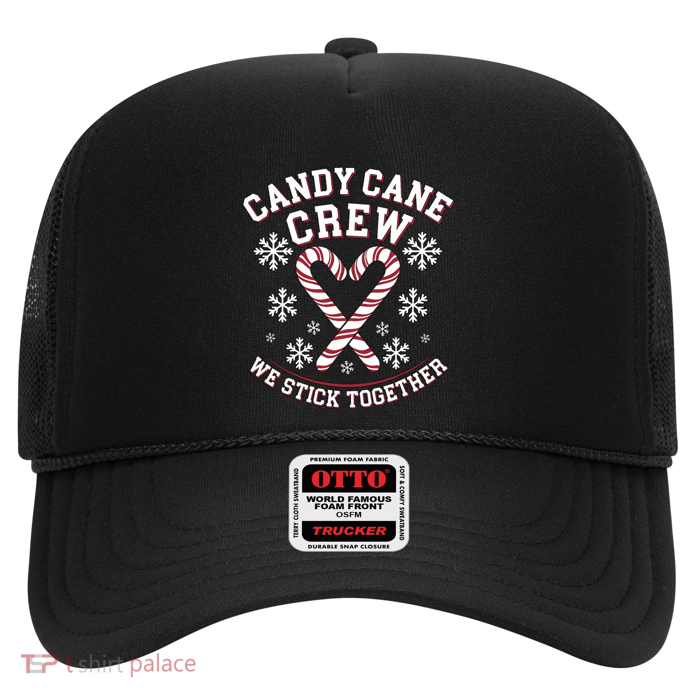 Candy Cane Crew We Stick Together Christmas Costume Xmas Trucker Hat