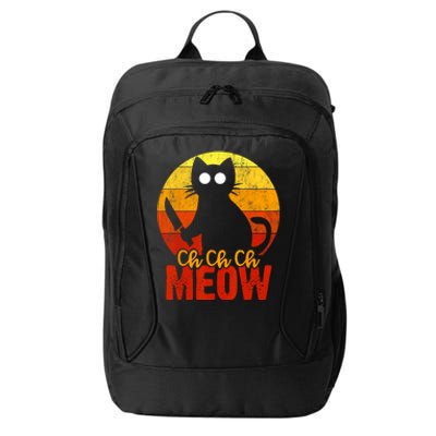 Ch Ch Ch Meow Scary Halloween Cat Horror Slasher Knife City Backpack