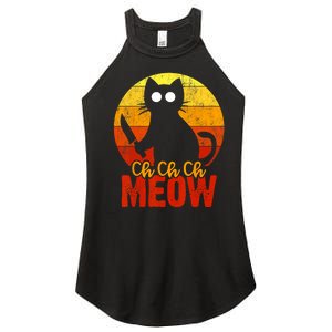 Ch Ch Ch Meow Scary Halloween Cat Horror Slasher Knife Women’s Perfect Tri Rocker Tank