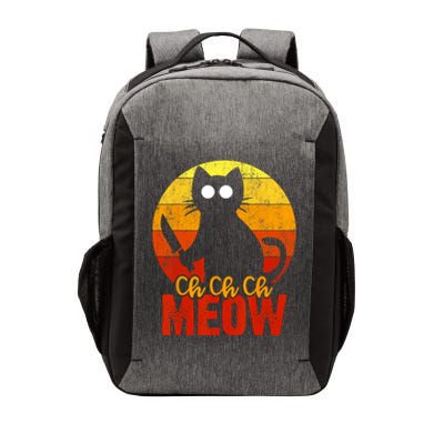 Ch Ch Ch Meow Scary Halloween Cat Horror Slasher Knife Vector Backpack