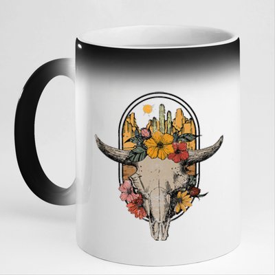 Cowhead cowskull cow beef cows cattle ox bull stall 11oz Black Color Changing Mug