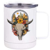 Cowhead cowskull cow beef cows cattle ox bull stall 12 oz Stainless Steel Tumbler Cup