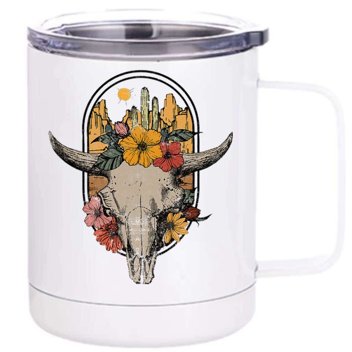 Cowhead cowskull cow beef cows cattle ox bull stall 12 oz Stainless Steel Tumbler Cup