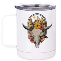 Cowhead cowskull cow beef cows cattle ox bull stall 12 oz Stainless Steel Tumbler Cup