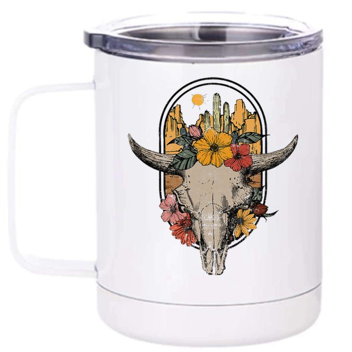 Cowhead cowskull cow beef cows cattle ox bull stall 12 oz Stainless Steel Tumbler Cup