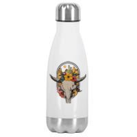 Cowhead cowskull cow beef cows cattle ox bull stall Stainless Steel Insulated Water Bottle