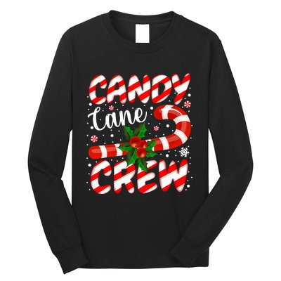 Candy Cane Crew Christmas Family Matching Xmas Pajamas Long Sleeve Shirt