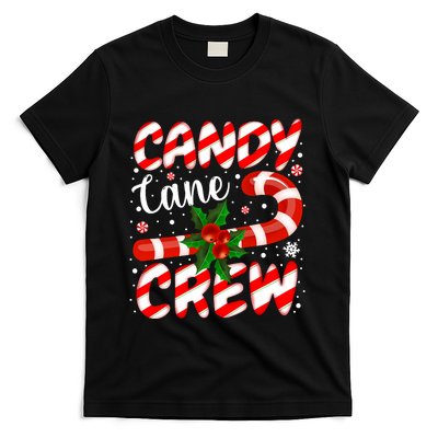 Candy Cane Crew Christmas Family Matching Xmas Pajamas T-Shirt