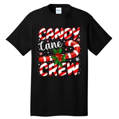 Candy Cane Crew Christmas Family Matching Xmas Pajamas Tall T-Shirt