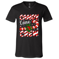 Candy Cane Crew Christmas Family Matching Xmas Pajamas V-Neck T-Shirt