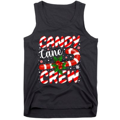 Candy Cane Crew Christmas Family Matching Xmas Pajamas Tank Top