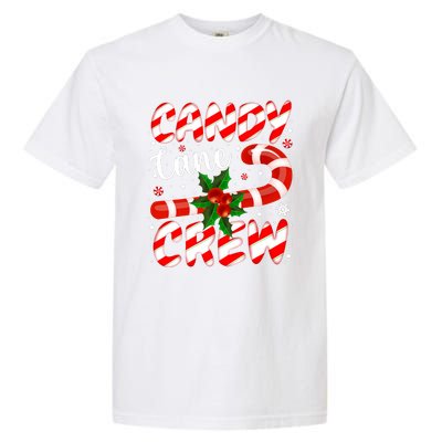 Candy Cane Crew Christmas Family Matching Xmas Pajamas Garment-Dyed Heavyweight T-Shirt