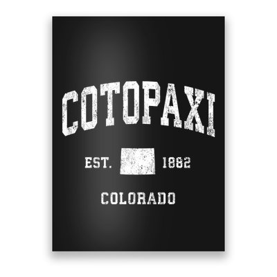 Cotopaxi Colorado Co Vintage Athletic Sports Design Poster
