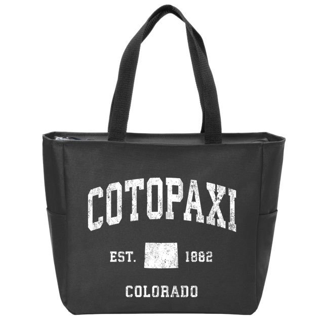 Cotopaxi Colorado Co Vintage Athletic Sports Design Zip Tote Bag
