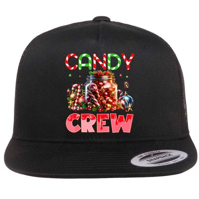 Candy Crew Christmas Candy Cane Sweetie Family Pajamas Flat Bill Trucker Hat