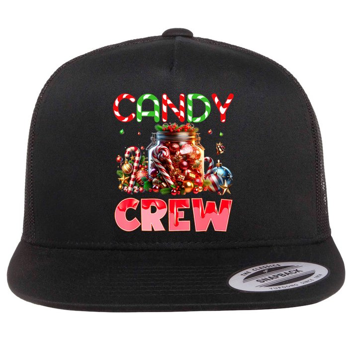 Candy Crew Christmas Candy Cane Sweetie Family Pajamas Flat Bill Trucker Hat