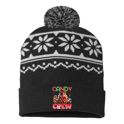 Candy Crew Christmas Candy Cane Sweetie Family Pajamas USA-Made Snowflake Beanie