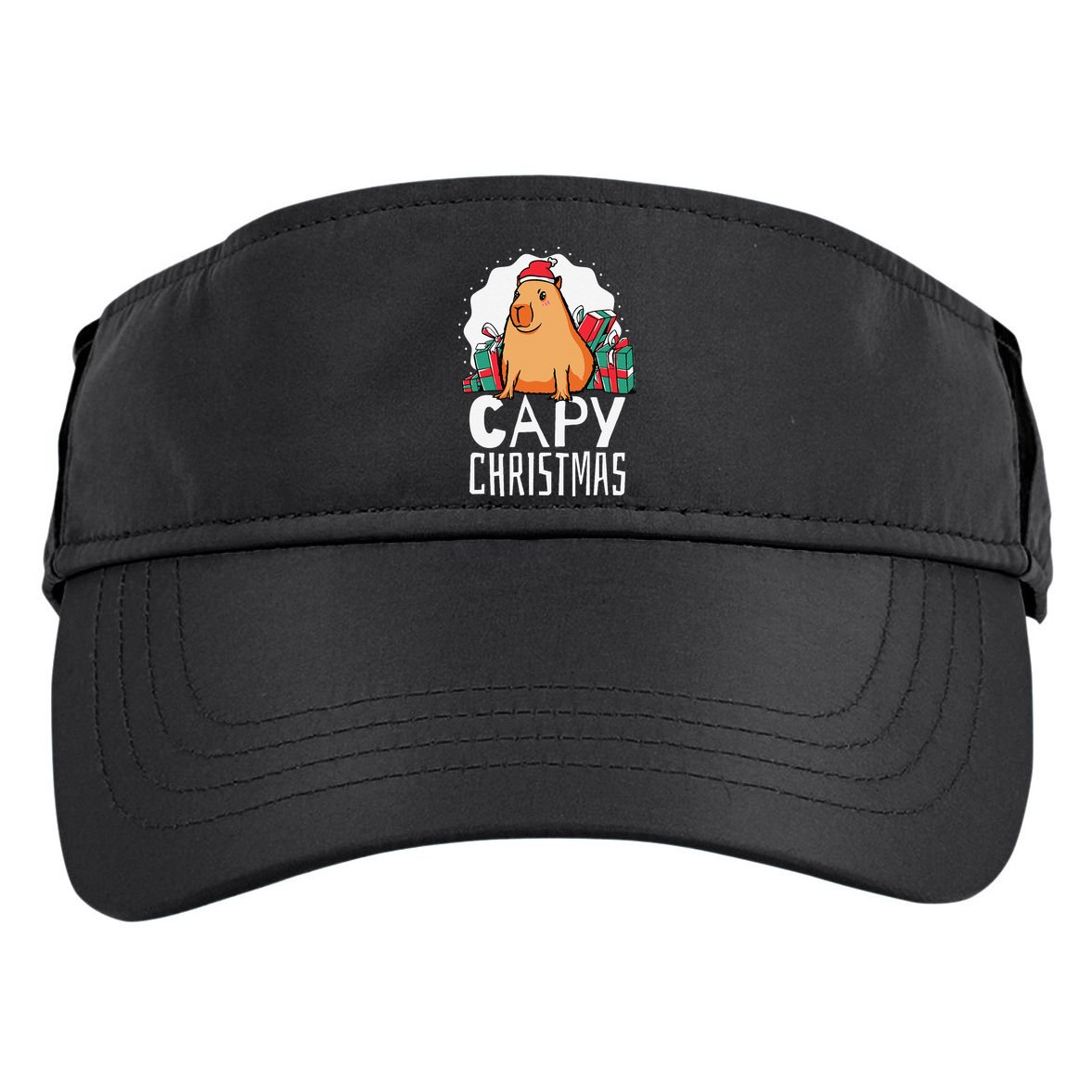 Capy Christmas Capybara Adult Drive Performance Visor
