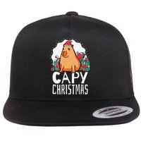 Capy Christmas Capybara Flat Bill Trucker Hat