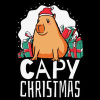 Capy Christmas Capybara Youth Performance Sprint T-Shirt